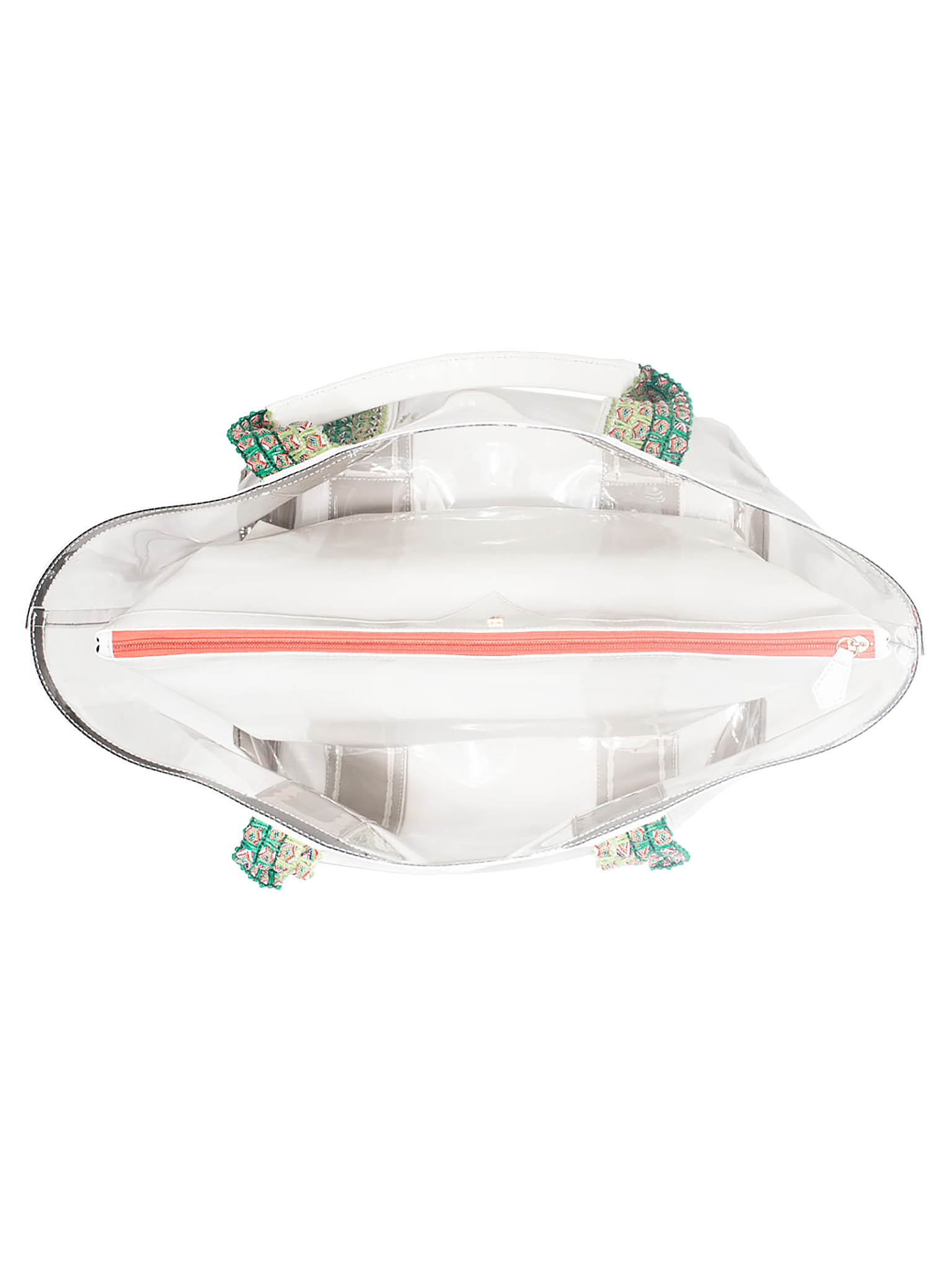 Pack everything you need in our designer bag. Clear, extra large tote with a removable pouch ensures you can easily find your sunscreen, phone or other essentials without having to dig around.