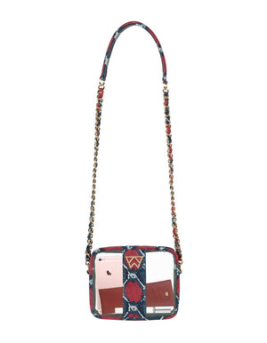 Load image into Gallery viewer, Clear Mingle Mingle Mini in Red/Navy Multi Python - Kelly Wynne