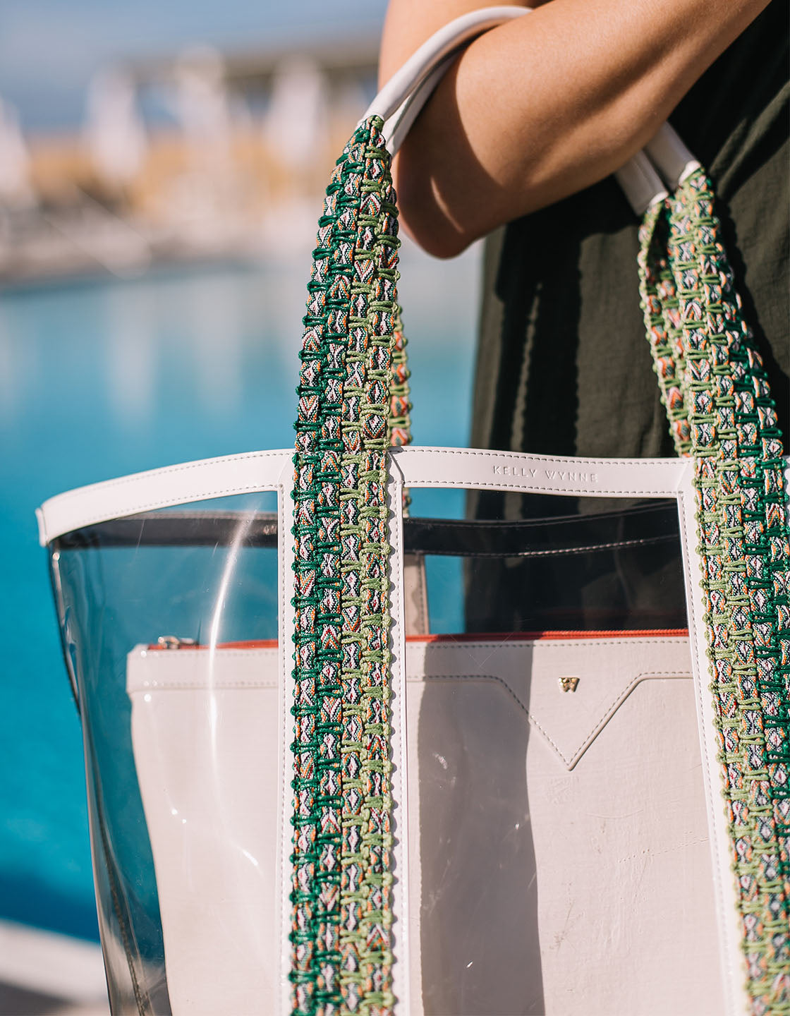 Waterproof material to making it easy to clean or rinse off after a day at the pool