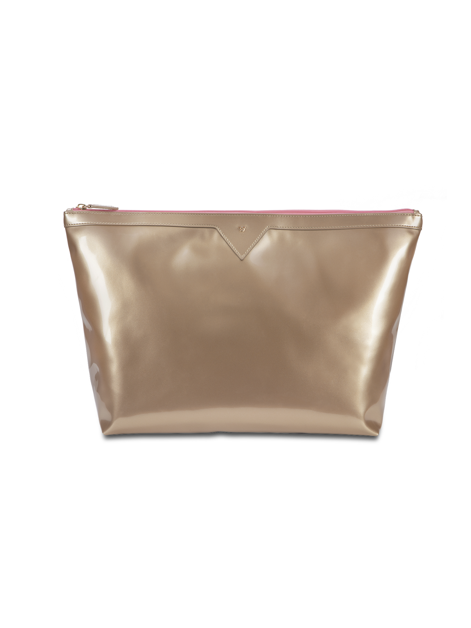 Keep your precious belongings cool and protected with our removable, zipper closed, interior pouch in champagne gold