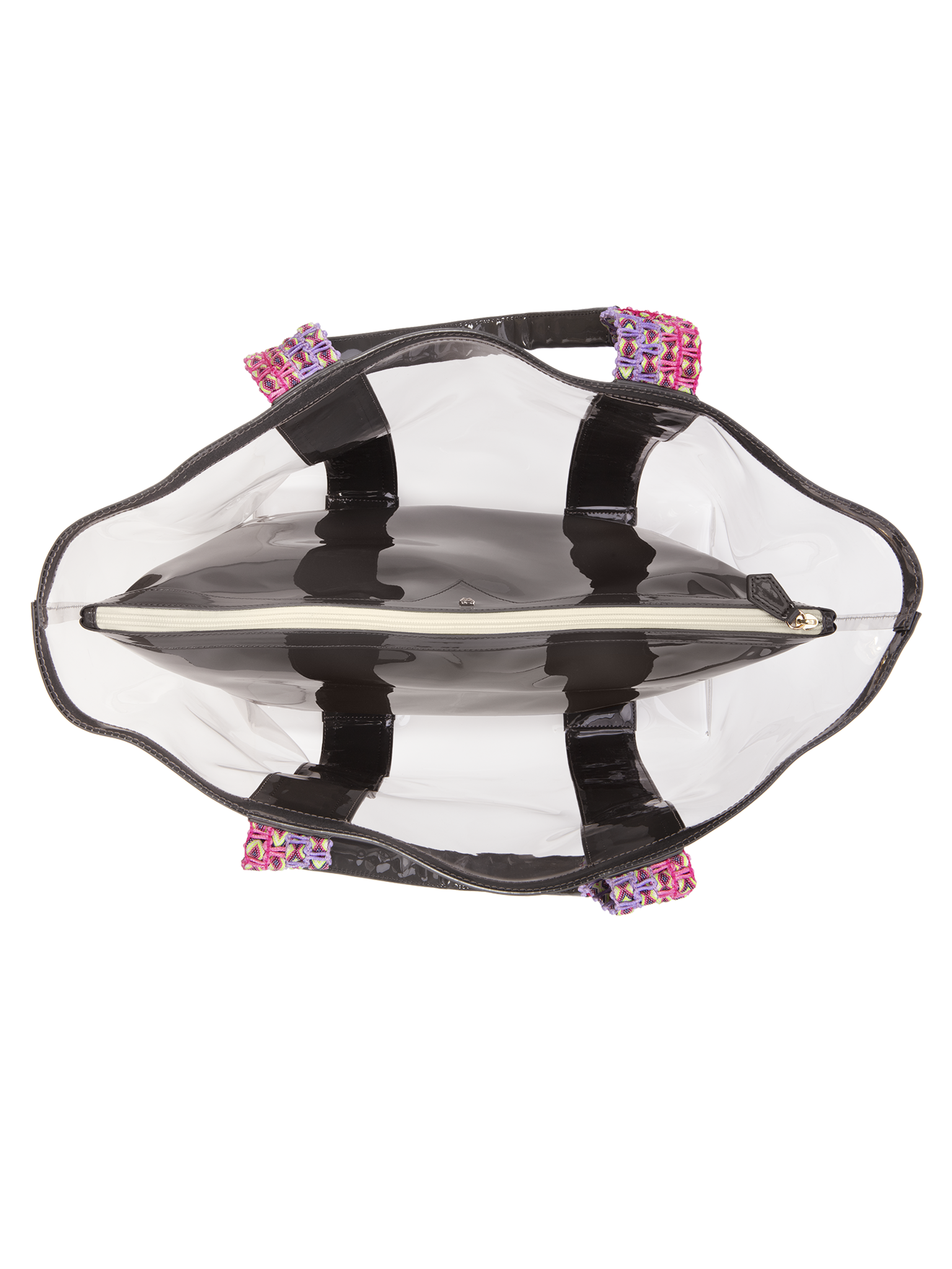 Pack everything you need in our designer bag. Clear, extra large tote with a removable pouch ensures you can easily find your sunscreen, phone or other essentials without having to dig around.