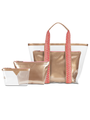 Load image into Gallery viewer, Don’t forget to add on our matching accessories in gold to help keep you perfectly organized for all your vacation fun. #color_champagne
