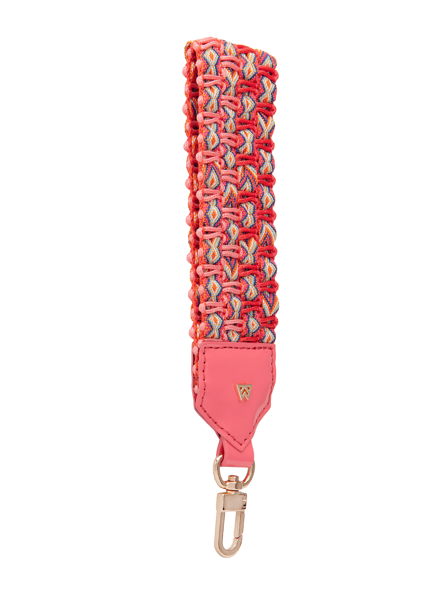 45 degree view of Keep on Cruisin Keychain in Coral 