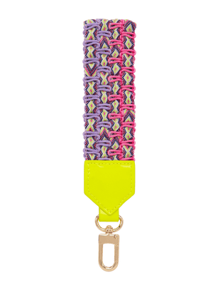 Load image into Gallery viewer, Back View of Keep on Cruisin Keychain in Neon Yellow #color_neon_yellow
