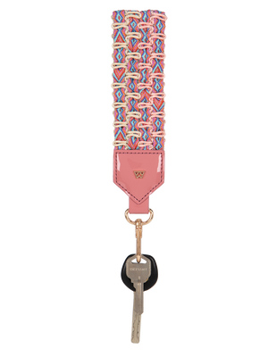 Load image into Gallery viewer, Open View of Keep on Cruisin Keychain in Rose with Keys #color_rose
